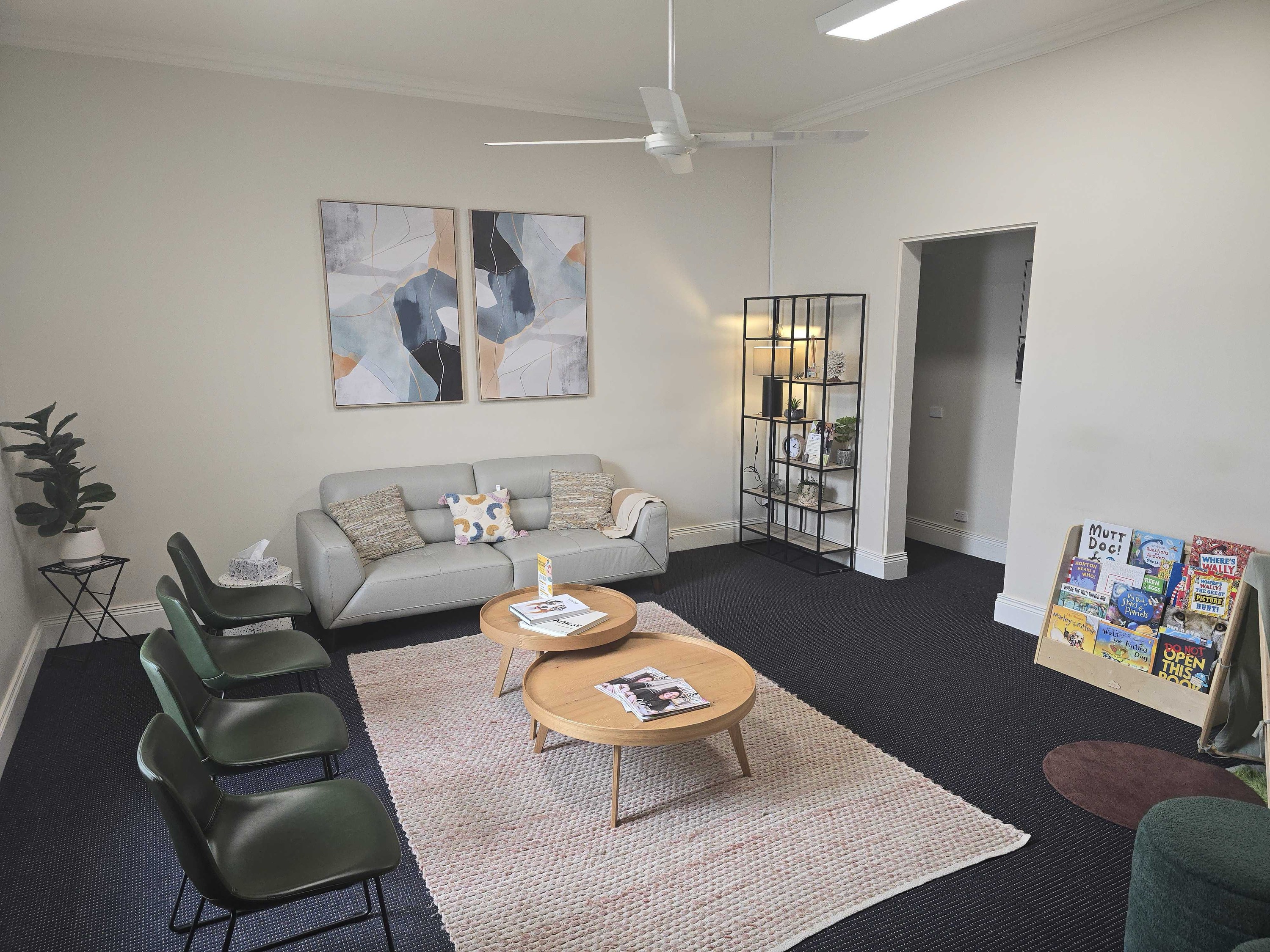 Waiting area at the Frankston clinic